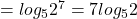 Rendered by QuickLaTeX.com =log_52^{7} =7log_52