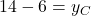 14-6=y_C