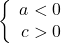 \left\{\begin{array}{rcl}a<0\\c>0\end{array} \right.