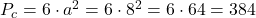 P_c=6\cdot a^2= 6\cdot 8^2=6\cdot 64=384