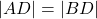 |AD|=|BD|