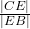 \frac{|CE|}{|EB|}