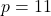 p=11