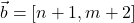 \vec b=[n+1, m+2]
