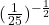 (\frac{1}{25})^{-\frac{1}{2}}