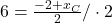 6=\frac{-2+x_C}{2}/\cdot 2