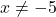 Rendered by QuickLaTeX.com x\neq-5