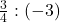 \frac{3}{4}:(-3)