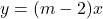 y=(m-2)x