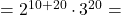 =2^{10+20}\cdot3^{20}=