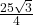 \frac{25\sqrt{3}}{4}