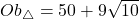 Ob_{\triangle}=50+9\sqrt{10}