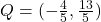 Q=(-\frac{4}{5}, \frac{13}{5})