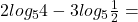 Rendered by QuickLaTeX.com 2log_54-3log_5\frac{1}{2}=