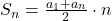 S_{n}=\frac{a_1+a_n}{2}\cdot n