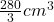 \frac{280}{3} cm^3
