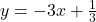 y=-3x+\frac{1}{3}