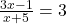 \frac{3x-1}{x+5}=3
