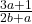 \frac{3a+1}{2b+a}
