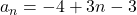 a_n=-4+3n-3