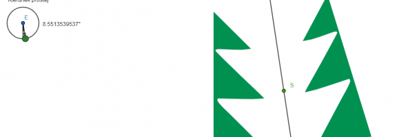 Święta, choinka i symetria osiowa