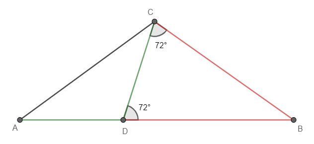 Dany jest trójkąt równoramienny ABC, w którym |AC|=|BC| krok 2